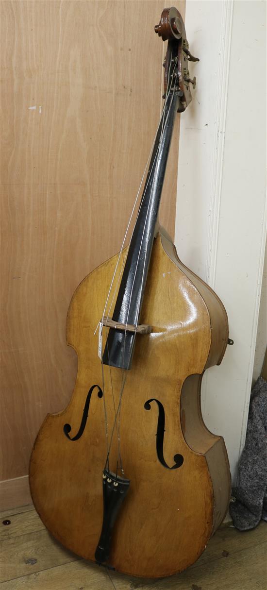 A vintage double bass